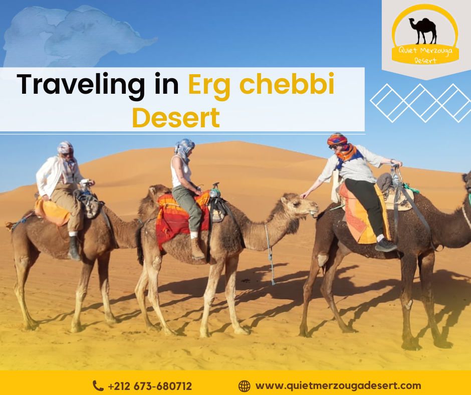 Traveling in Erg chebbi Desert